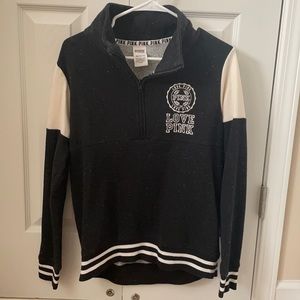 PINK Varsity-Style Quarter Zip (Oversized)